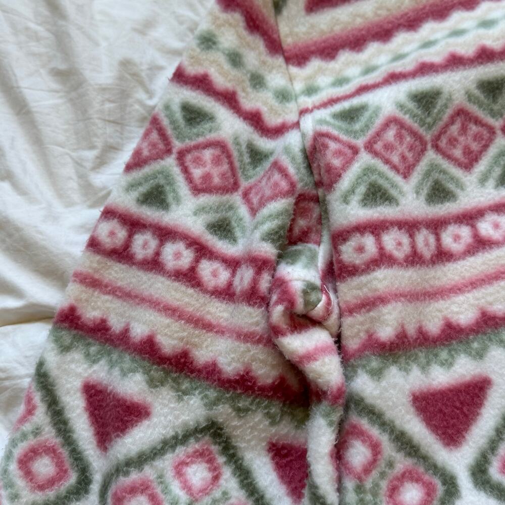 Alfred Dunner full zip fleece jacket womens M‎ geometric multicolor pastel soft - Picture 12 of 15